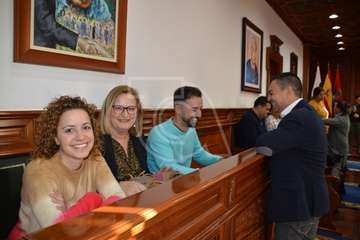 Juan Antonio Peña, ayer en los estudios de Radio Faycán y hoy en el Pleno ordinario de enero (Foto TA y Francisco Javier Santana)